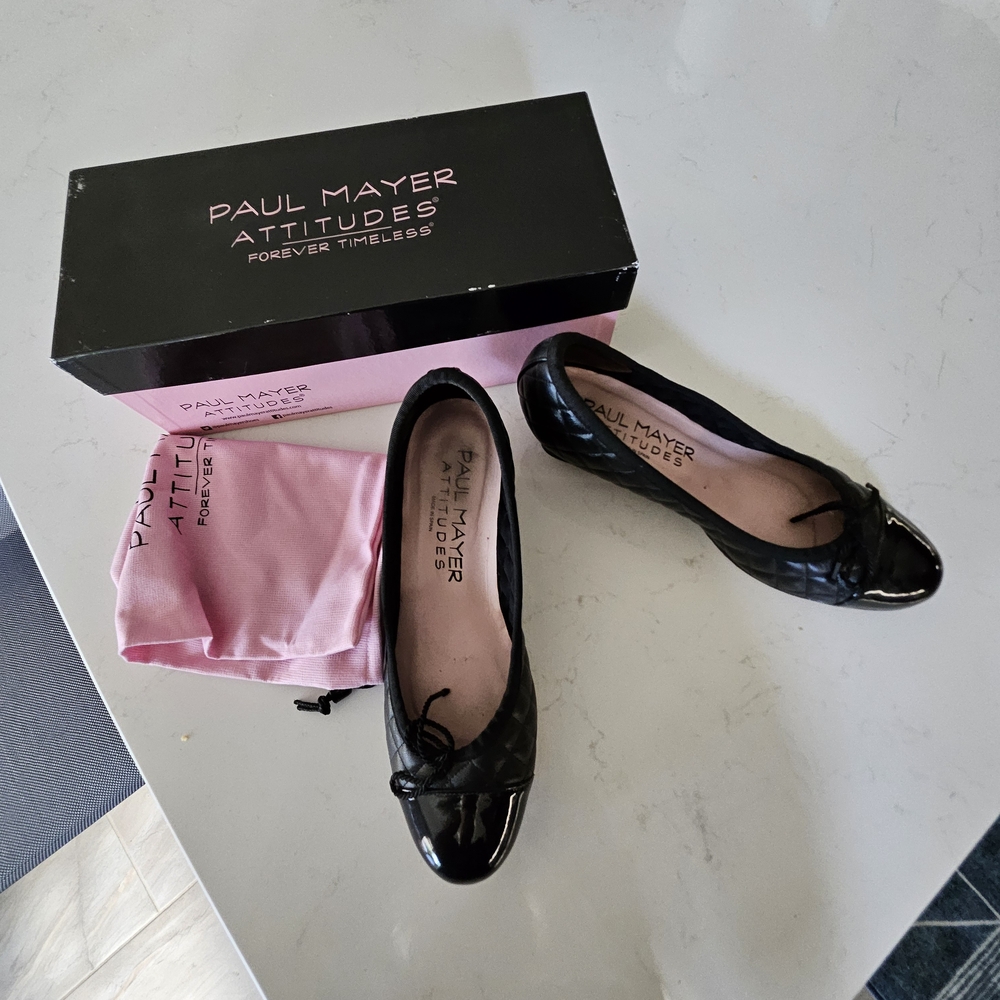 Paul Mayer Black Quilted Flats